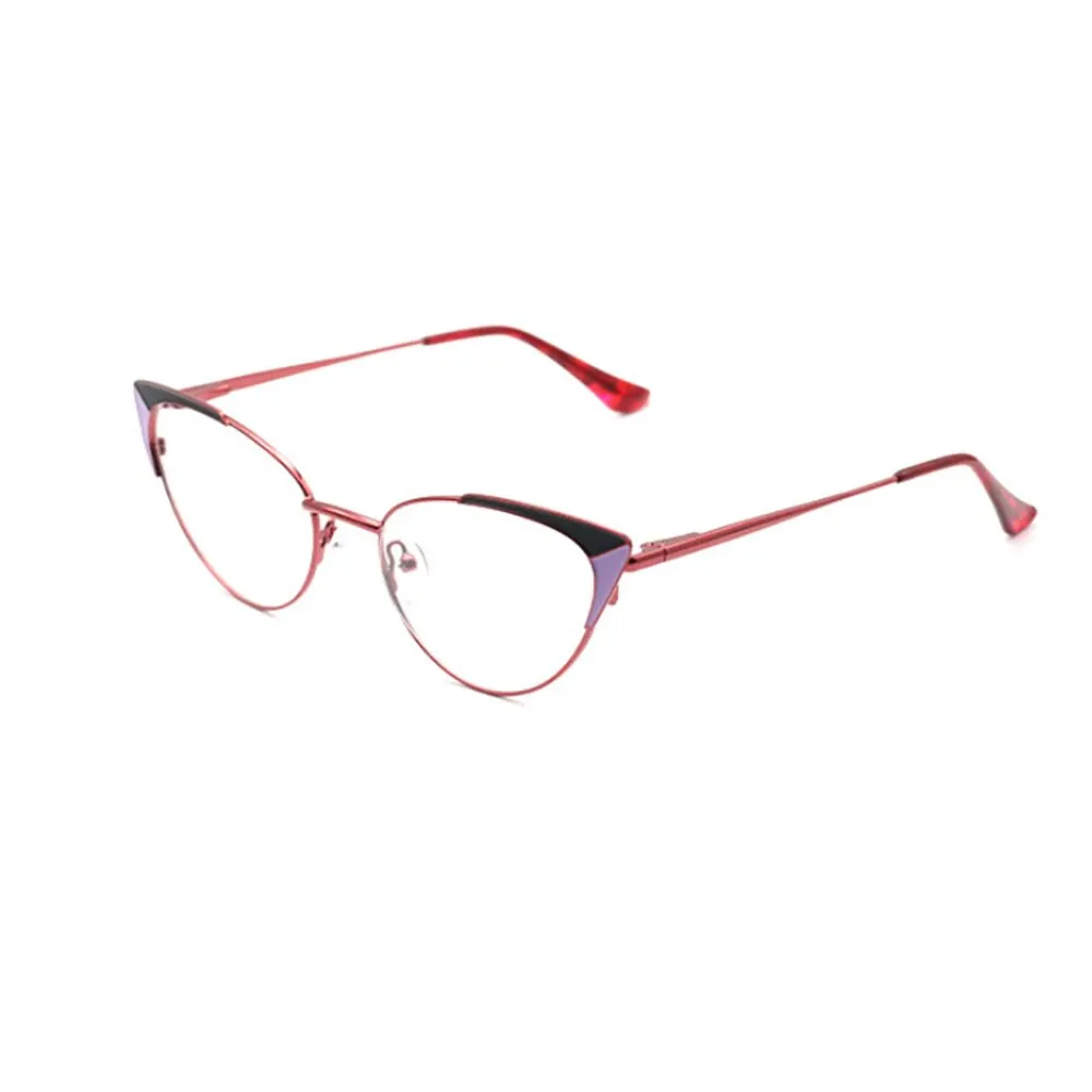 Laoyehui Women's Full Rim Cat Eye Alloy Hyperopic Reading Glasses 1994cc