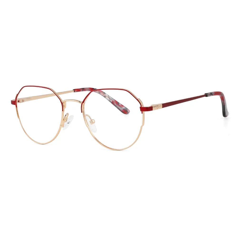 Laoyehui Women's Full Rim Oval Alloy Presbyopic Reading Glasses Glr8236