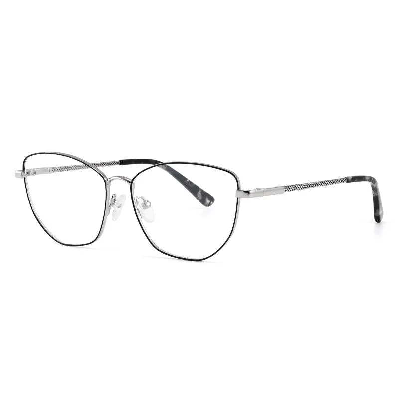 Laoyehui Women's Full Rim Square Alloy Presbyopic Reading Glasses Glr8883