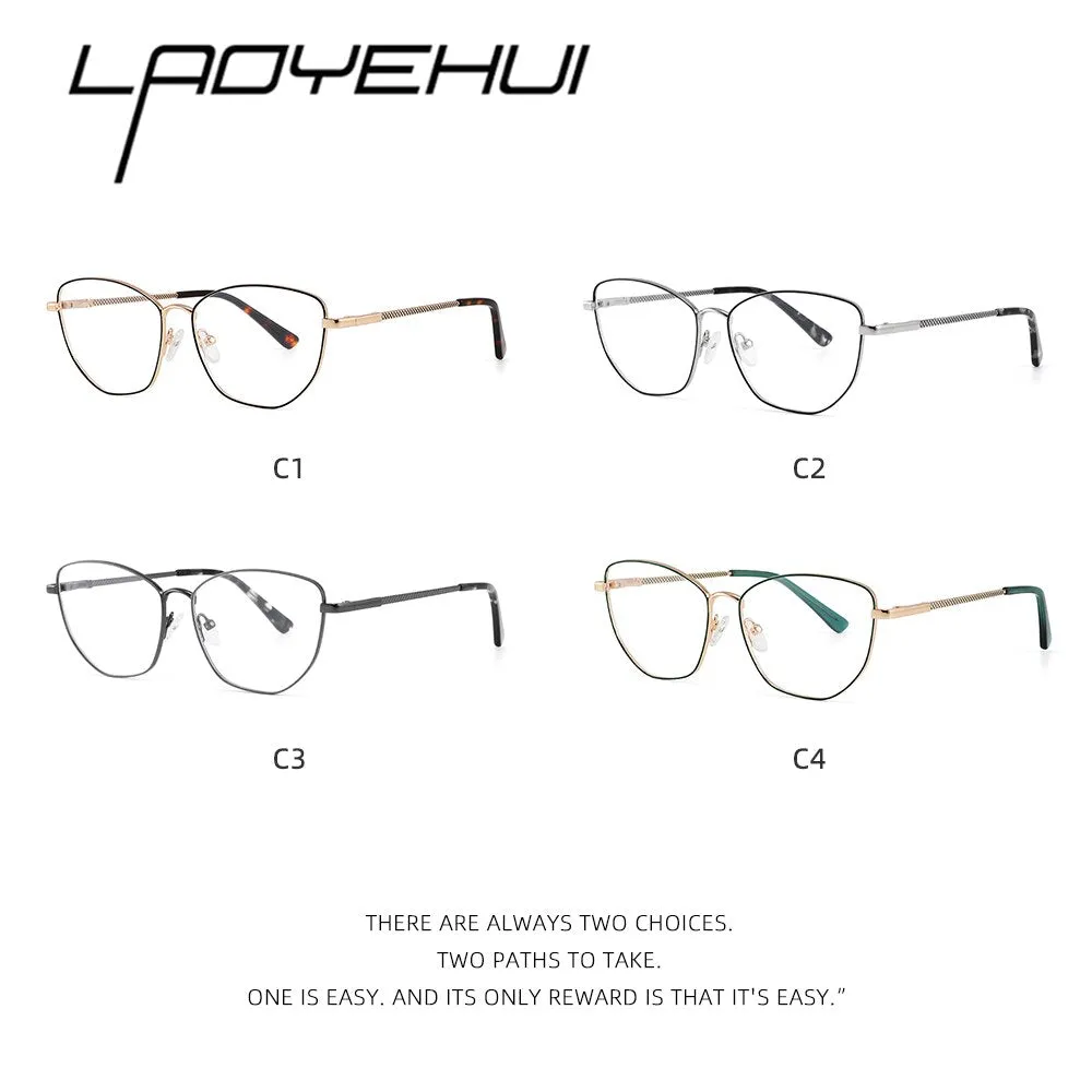 Laoyehui Women's Full Rim Square Alloy Presbyopic Reading Glasses Glr8883