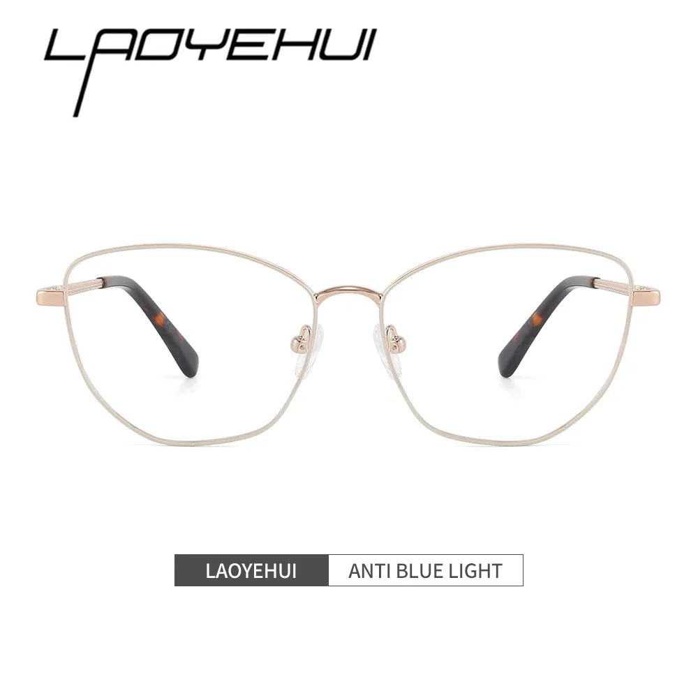 Laoyehui Women's Full Rim Square Alloy Presbyopic Reading Glasses Glr8883