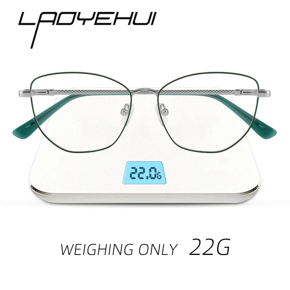 Laoyehui Women's Full Rim Square Alloy Presbyopic Reading Glasses Glr8883