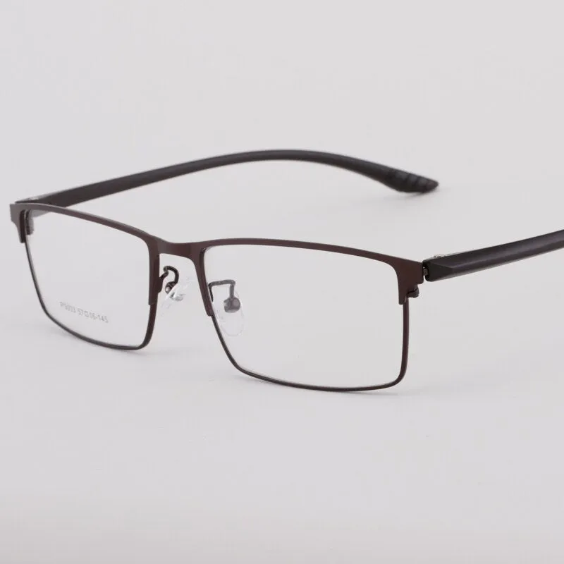 Men's Square Full Rim Alloy Frame Eyeglasses 9033