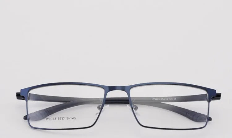 Men's Square Full Rim Alloy Frame Eyeglasses 9033