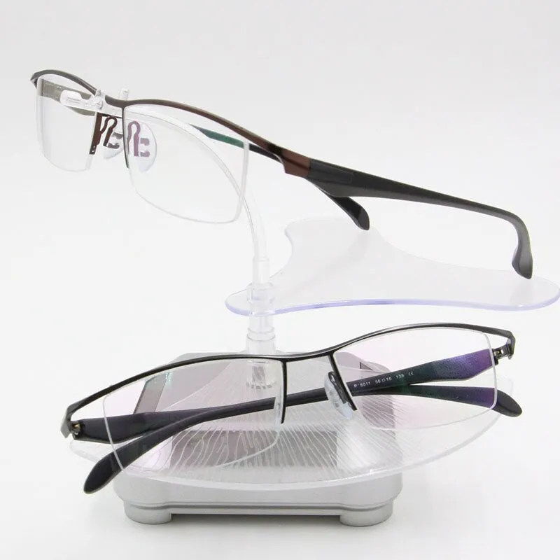 Men's Titanium Alloy Eyeglasses Half Rim Frame P8011