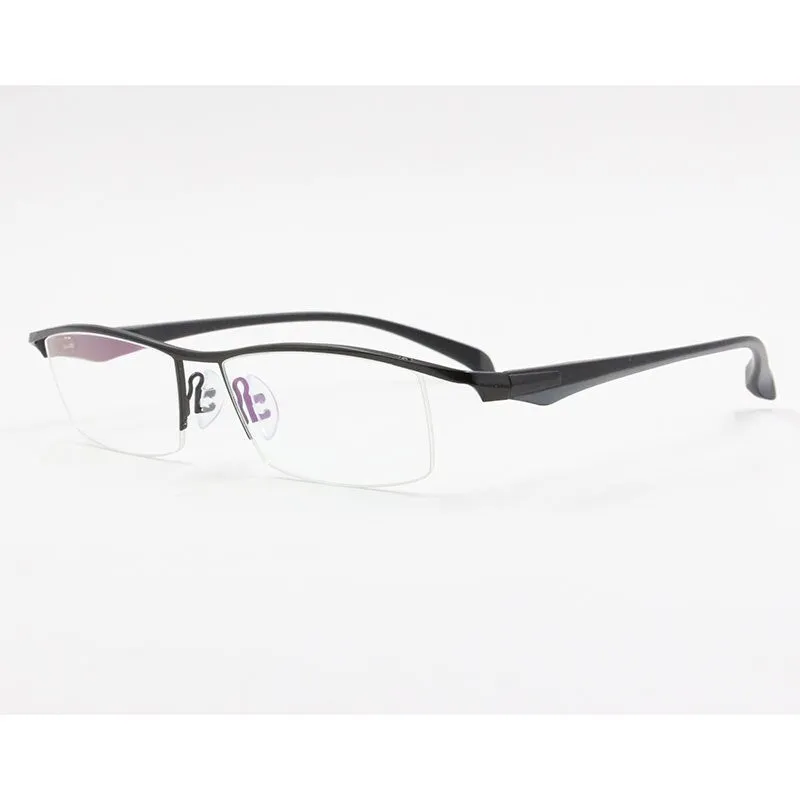 Men's Titanium Alloy Eyeglasses Half Rim Frame P8011