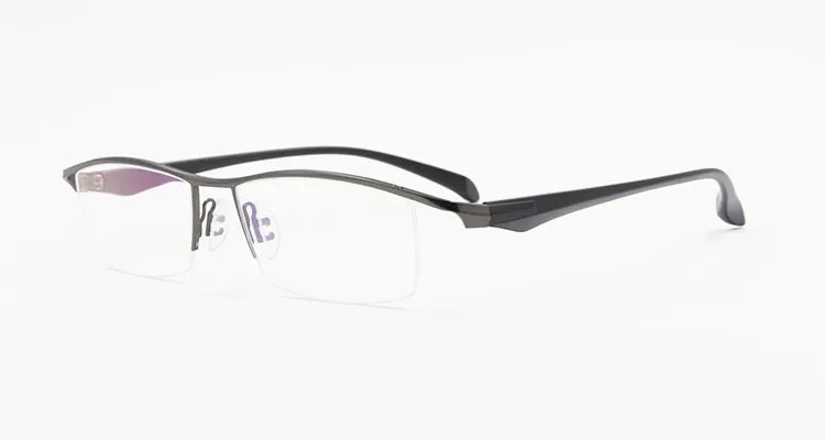 Men's Titanium Alloy Eyeglasses Half Rim Frame P8011