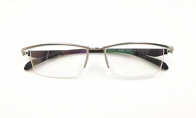 Men's Titanium Alloy Eyeglasses Half Rim Frame P8011