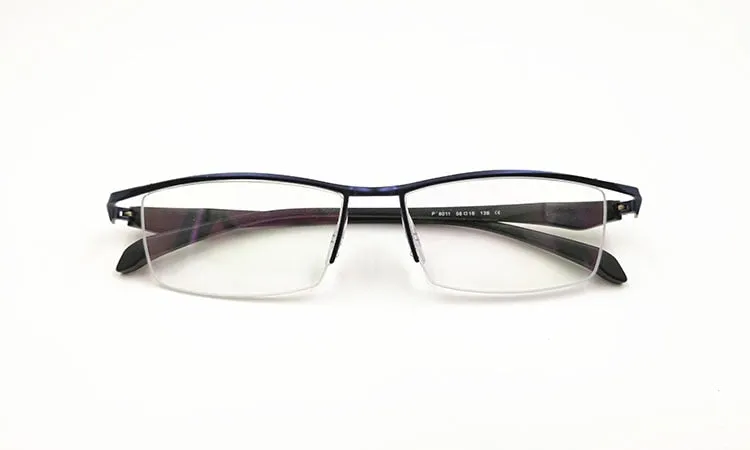 Men's Titanium Alloy Eyeglasses Half Rim Frame P8011