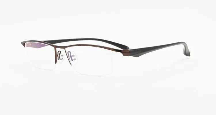 Men's Titanium Alloy Eyeglasses Half Rim Frame P8011