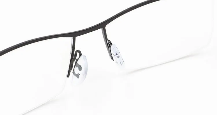 Men's Titanium Alloy Eyeglasses Half Rim Frame P8011