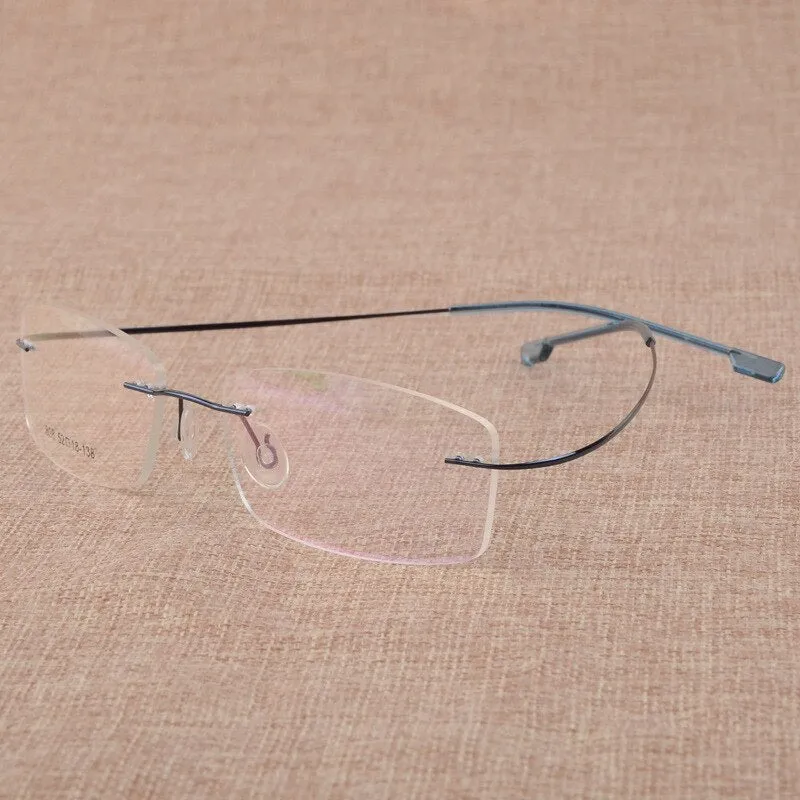 Men's Titanium Alloy Frame Rimless Eyelasses S808