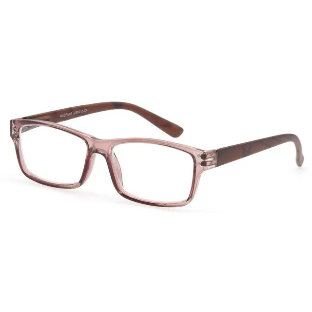 Modfans Unisex Full Rim Rectangular Polycarbonate Reading Glasses R013