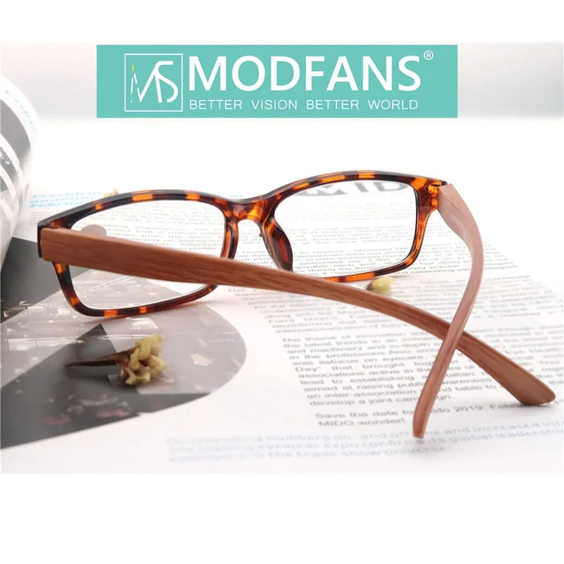 Modfans Unisex Full Rim Rectangular Polycarbonate Reading Glasses R013