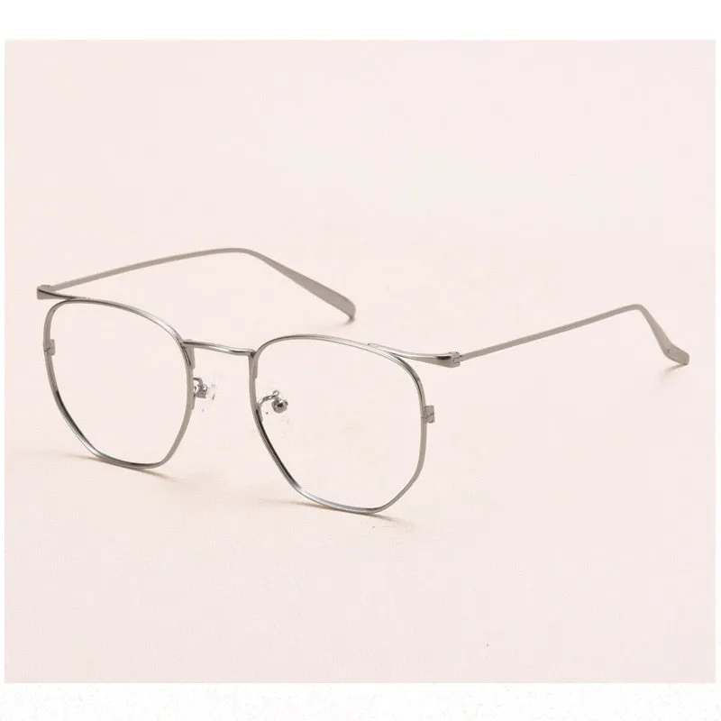 Muzz Full Rim Polygonal Square Titanium Frame Eyeglasses 109011