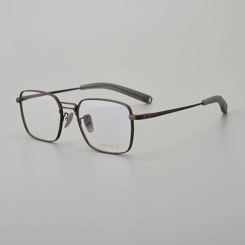 Muzz Men's Full Rim Square Titanium Acetate Eyeglasses 8827