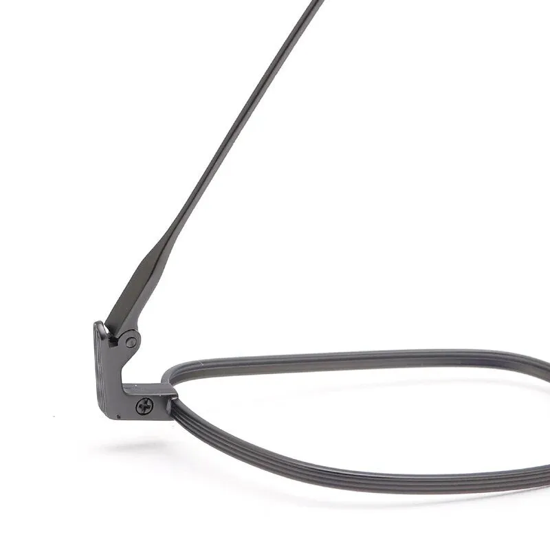 Muzz Men's Full Rim Square Titanium Eyeglasses 80804