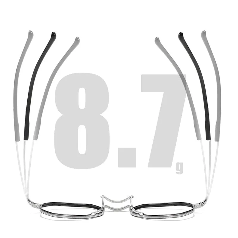 Muzz Unisex Full Rim Polygonal Round Titanium Acetate Frame Eyeglasses 80836