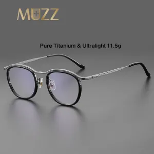 Muzz Unisex Full Rim Round Square Acetate Eyeglasses 5192