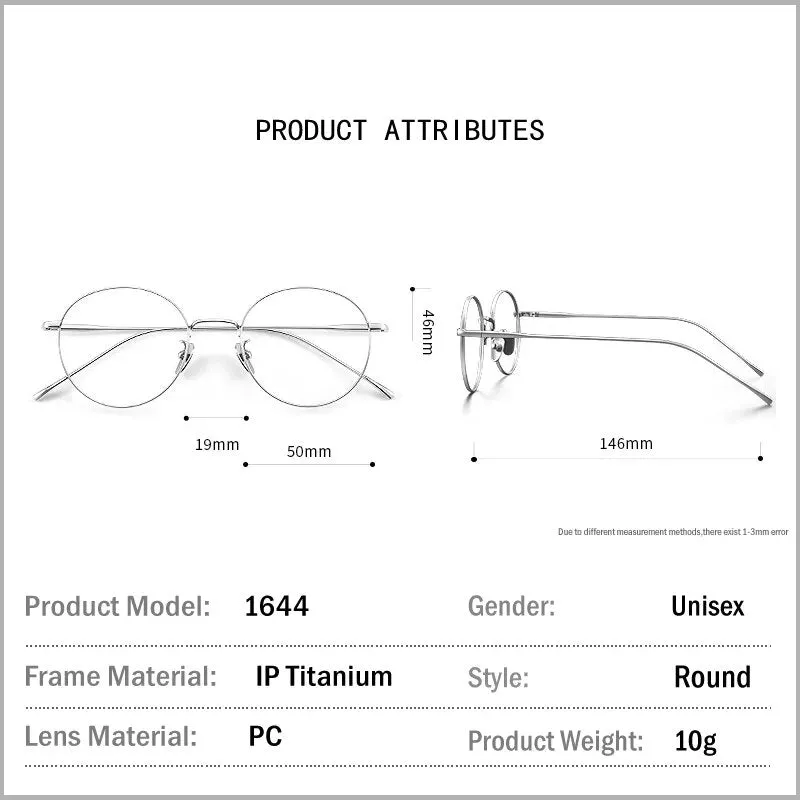 Muzz Unisex Full Rim Round Titanium Eyeglasses 06144