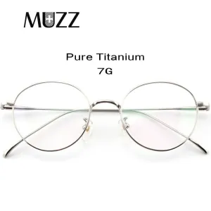 Muzz Unisex Full Rim Round Titanium Frame Eyeglasses 6144