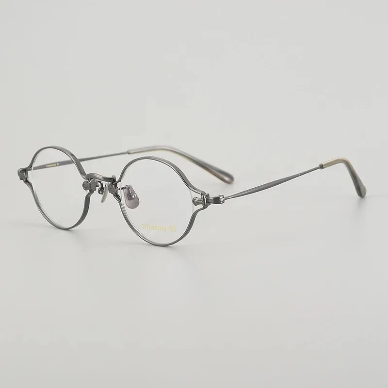 Muzz Unisex Full Rim Small Round Titanium Eyeglasses M188