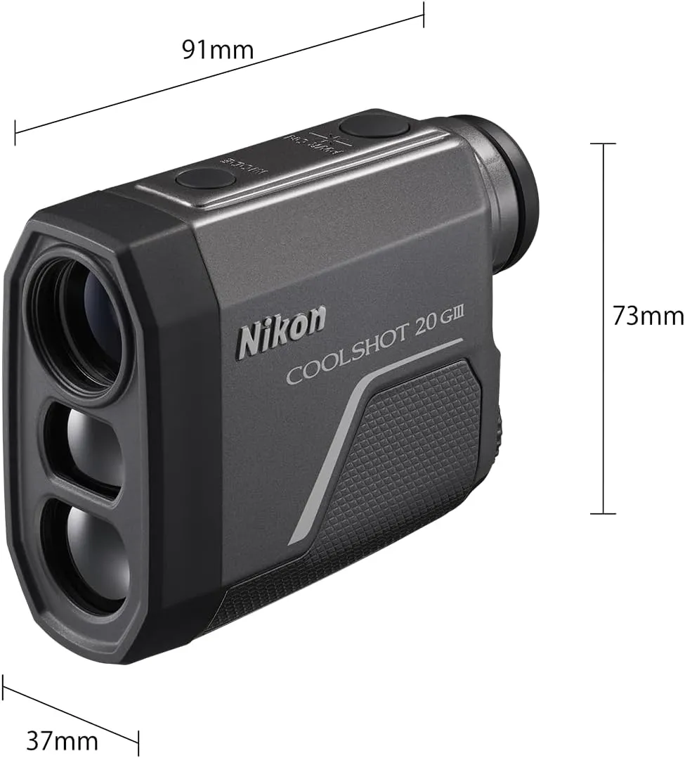 Nikon COOLSHOT 20 GIII Golf Rangefinder | Rainproof Laser rangefinder with Locked On Quake and 5 Year Warranty | Official Nikon USA Model