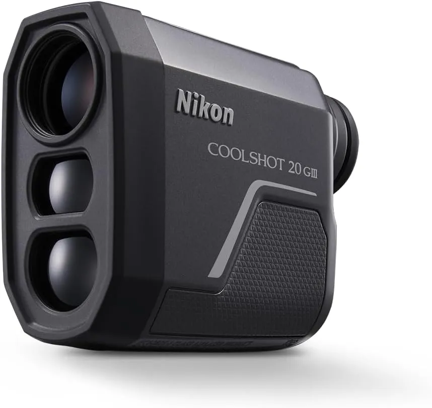 Nikon COOLSHOT 20 GIII Golf Rangefinder | Rainproof Laser rangefinder with Locked On Quake and 5 Year Warranty | Official Nikon USA Model