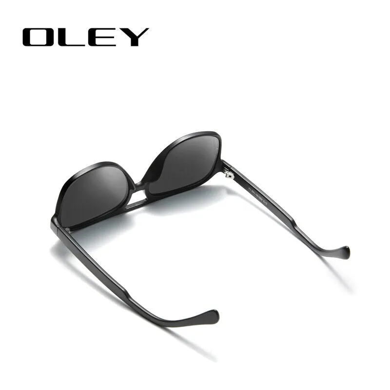 Oley Unisex Full Rim Round Acetate Titanium Frame Polarized Sunglasses Y7129