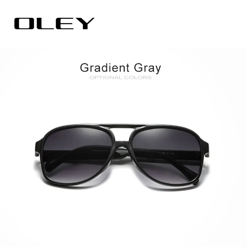 Oley Unisex Full Rim Round Acetate Titanium Frame Polarized Sunglasses Y7129