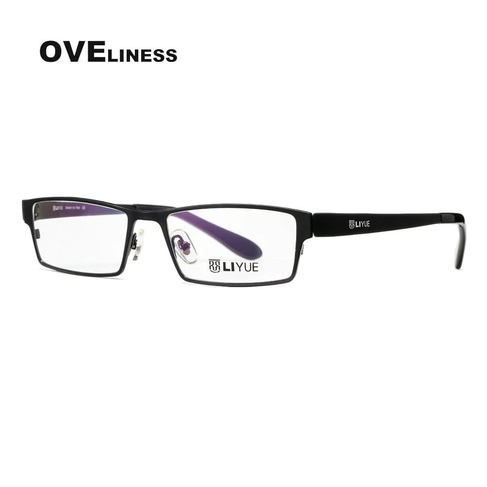 Oveliness Men's Full Rim Square Alloy Eyeglasses P9020