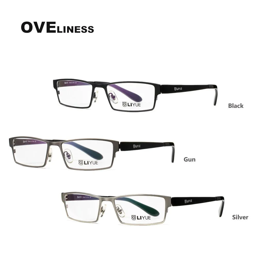 Oveliness Men's Full Rim Square Alloy Eyeglasses P9020