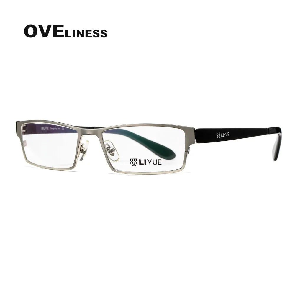 Oveliness Men's Full Rim Square Alloy Eyeglasses P9020