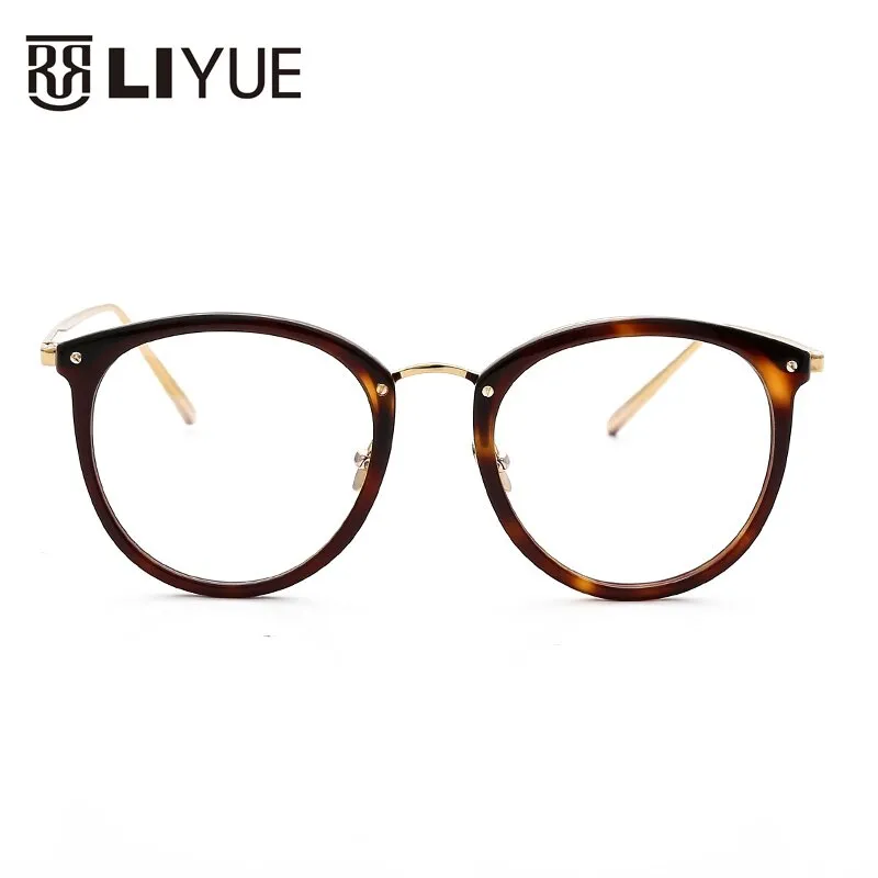 Oveliness Unisex Full Rim Round Alloy Acetate Eyeglasses 251