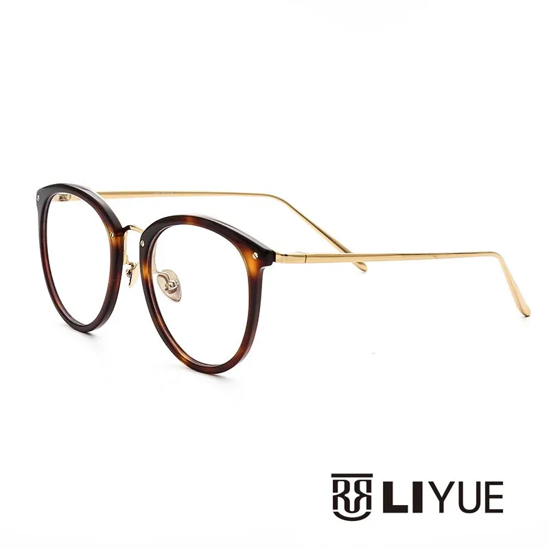 Oveliness Unisex Full Rim Round Alloy Acetate Eyeglasses 251