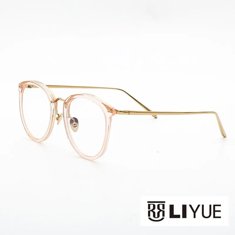 Oveliness Unisex Full Rim Round Alloy Acetate Eyeglasses 251