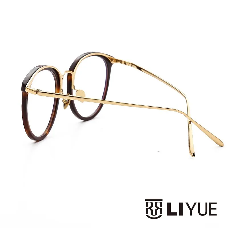 Oveliness Unisex Full Rim Round Alloy Acetate Eyeglasses 251