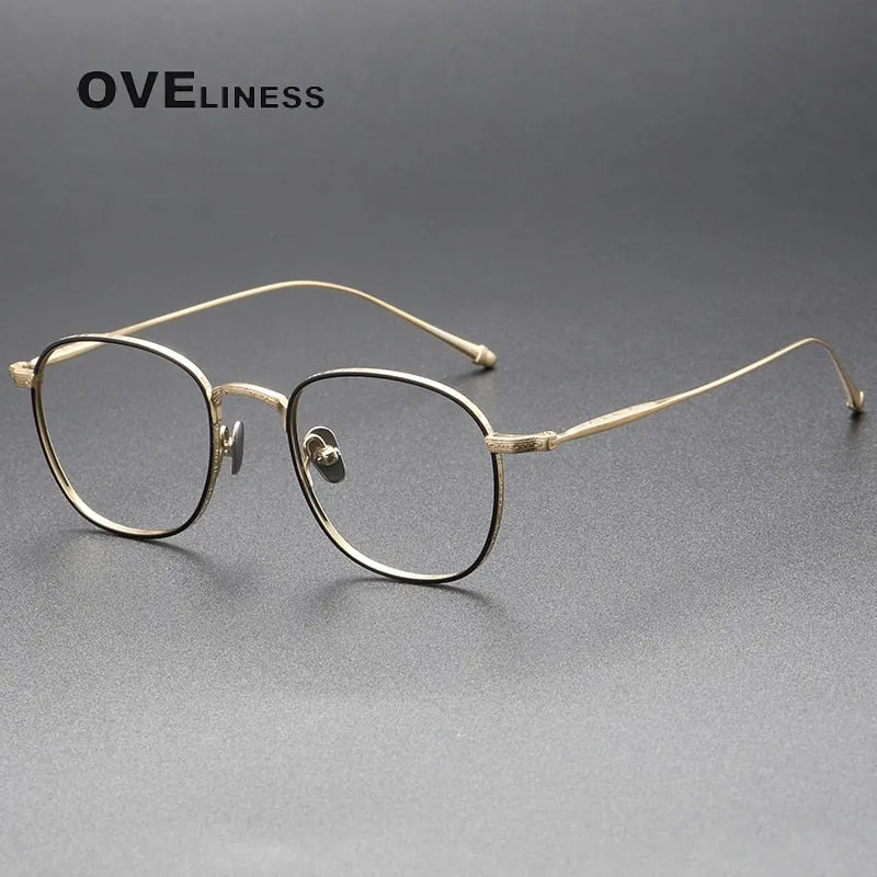 Oveliness Unisex Full Rim Round Square Titanium Eyeglasses M3090