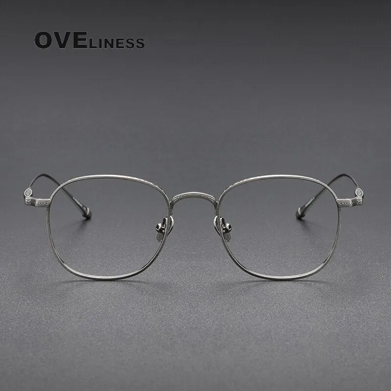 Oveliness Unisex Full Rim Round Square Titanium Eyeglasses M3090