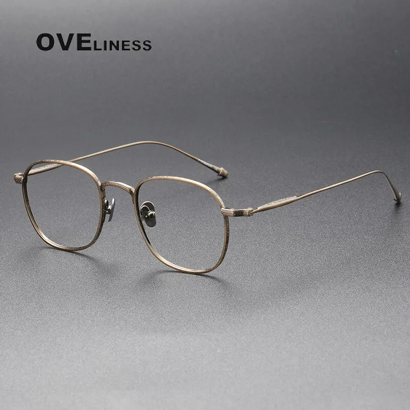 Oveliness Unisex Full Rim Round Square Titanium Eyeglasses M3090