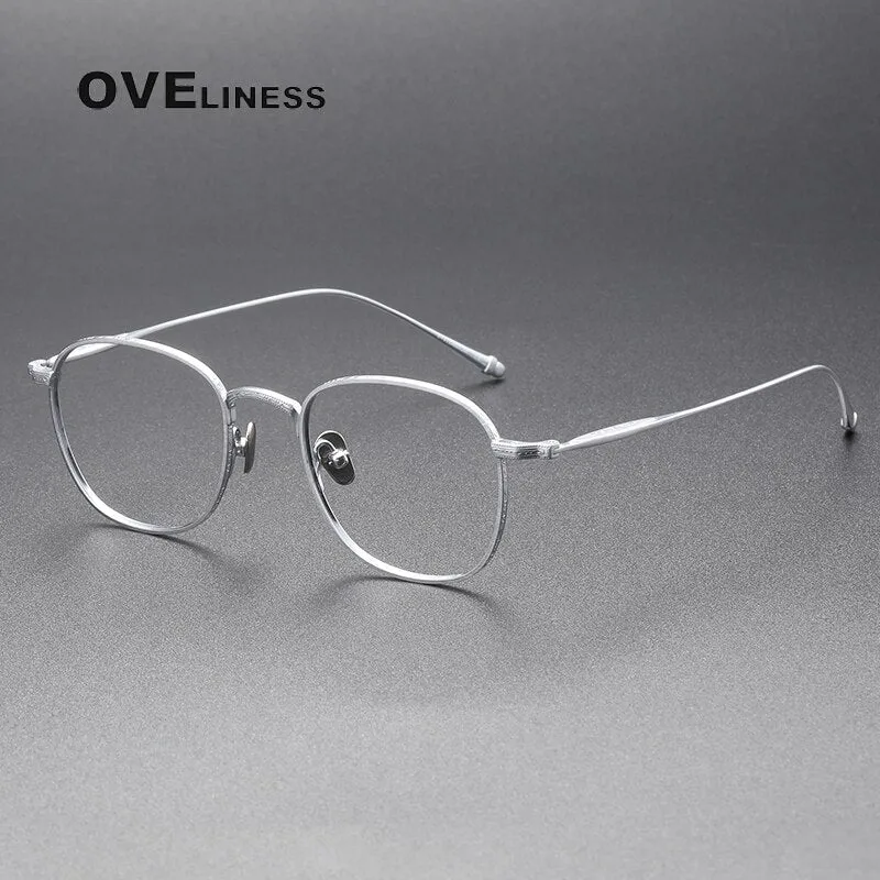 Oveliness Unisex Full Rim Round Square Titanium Eyeglasses M3090