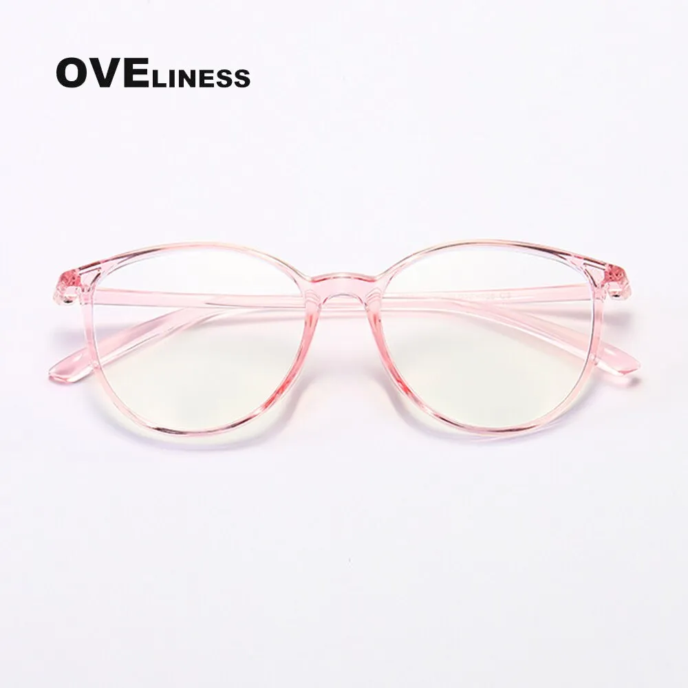 Oveliness Unisex Full Rim Round Square Tr 90 Titanium Eyeglasses 8075