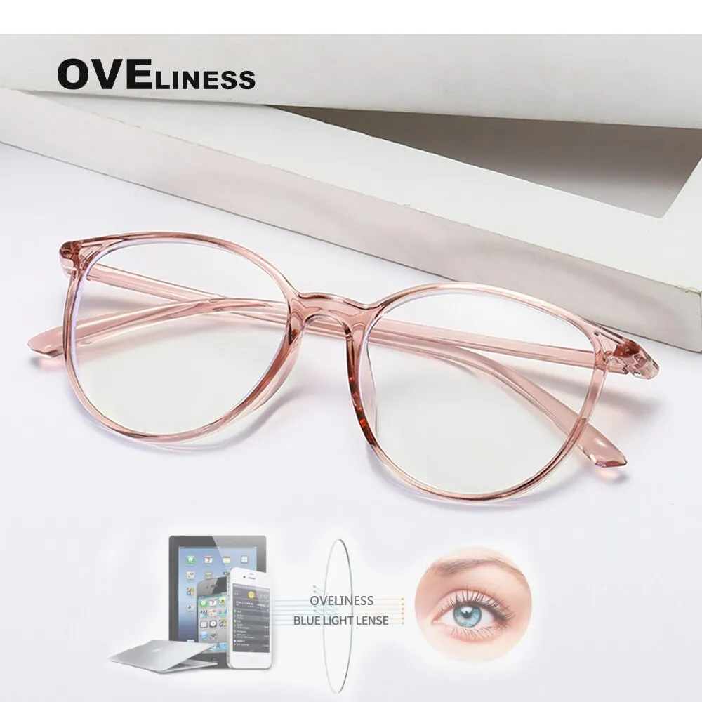 Oveliness Unisex Full Rim Round Square Tr 90 Titanium Eyeglasses 8075