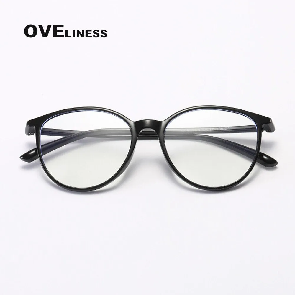 Oveliness Unisex Full Rim Round Square Tr 90 Titanium Eyeglasses 8075