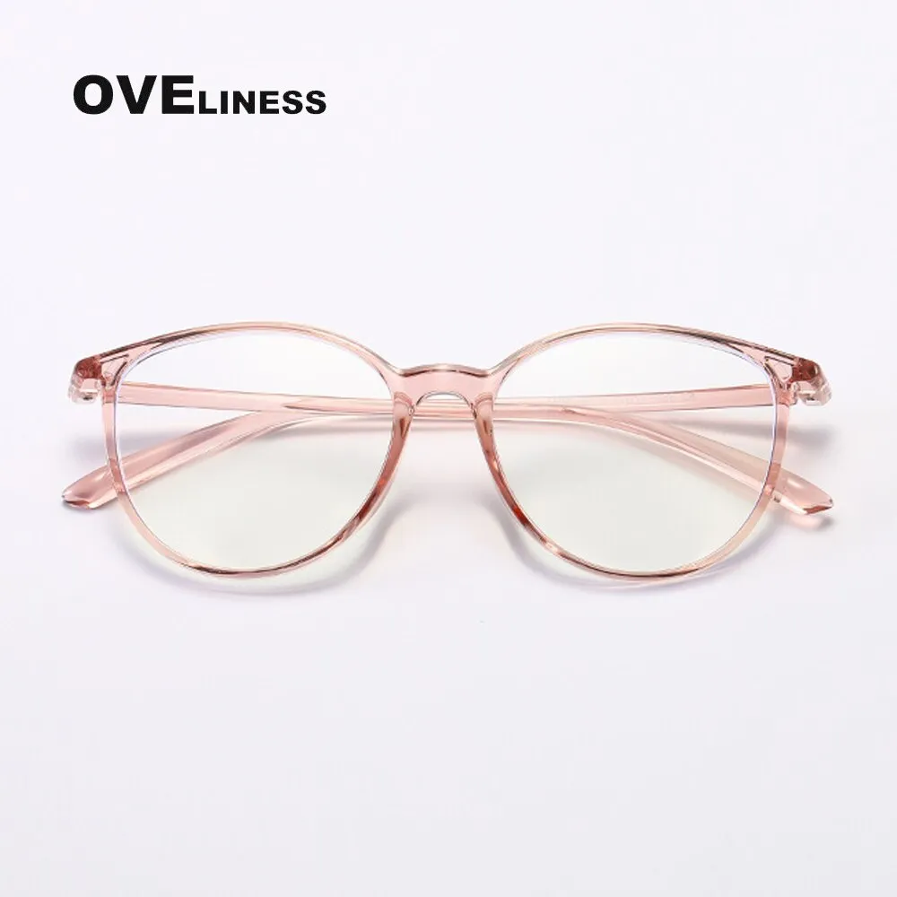 Oveliness Unisex Full Rim Round Square Tr 90 Titanium Eyeglasses 8075