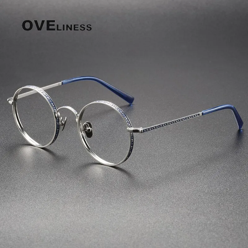 Oveliness Unisex Full Rim Round Titanium Eyeglasses M3100