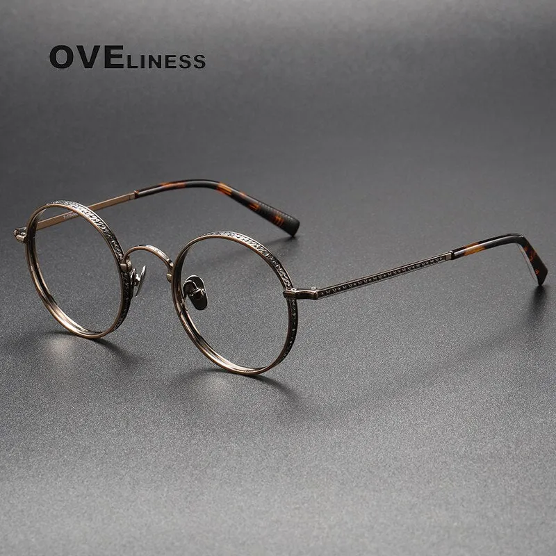 Oveliness Unisex Full Rim Round Titanium Eyeglasses M3100