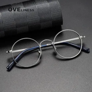 Oveliness Unisex Full Rim Round Titanium Eyeglasses M3100