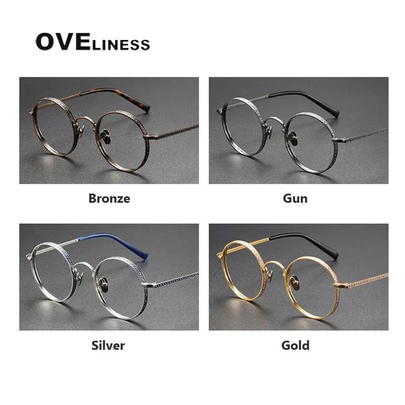 Oveliness Unisex Full Rim Round Titanium Eyeglasses M3100