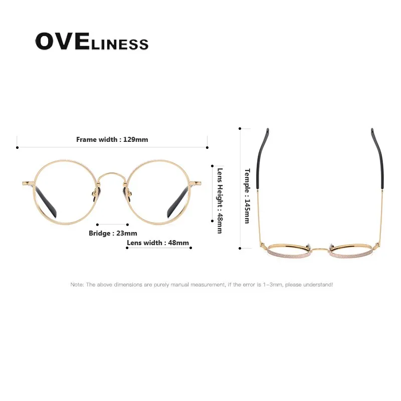 Oveliness Unisex Full Rim Round Titanium Eyeglasses M3100